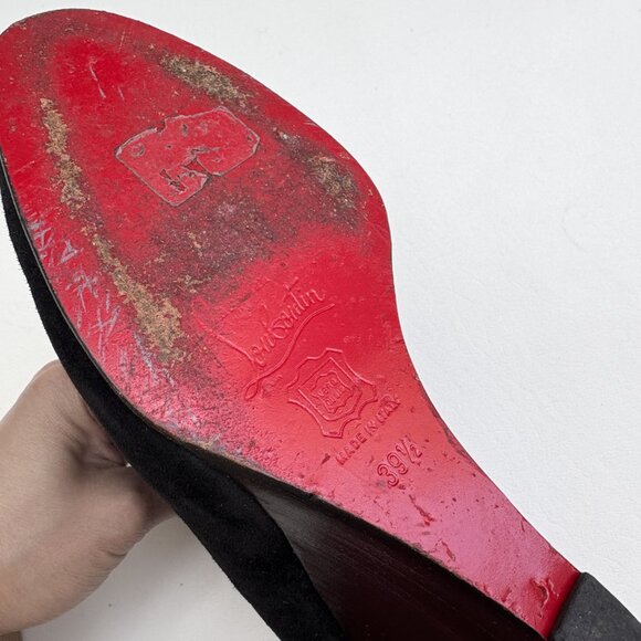 Christian Louboutin Chaperon Black Suede Leather - Picture 9 of 11